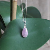 Kunzite Necklace Sterling Silver
