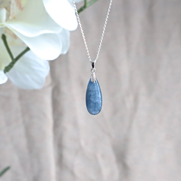Kyanite Pendant Necklace Sterling Silver