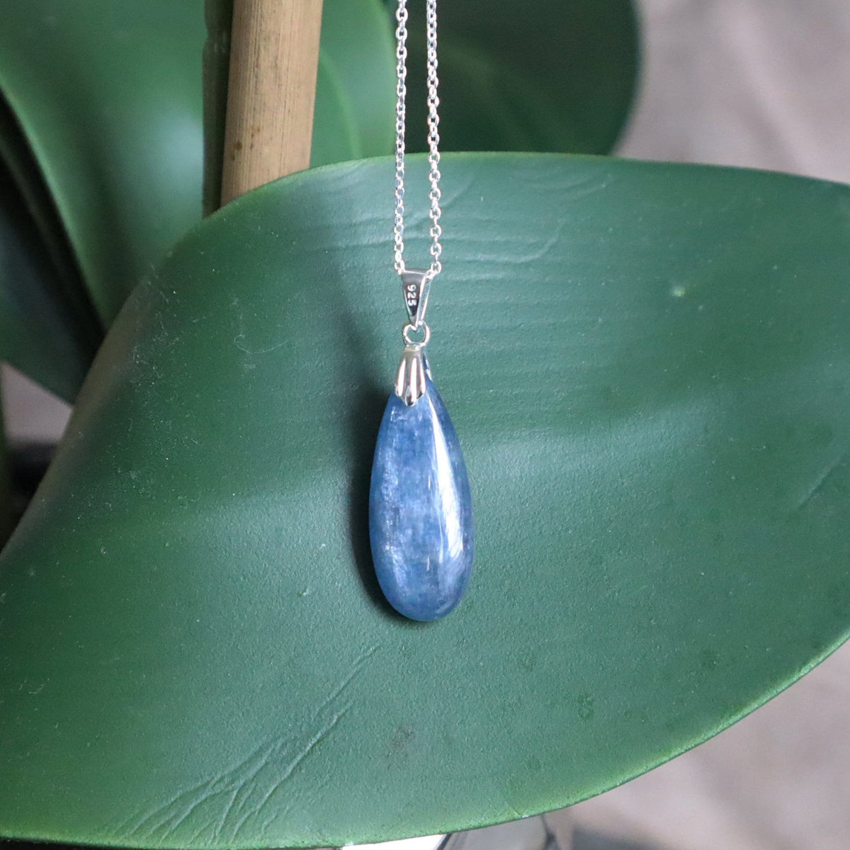 Kyanite Pendant Necklace Sterling Silver