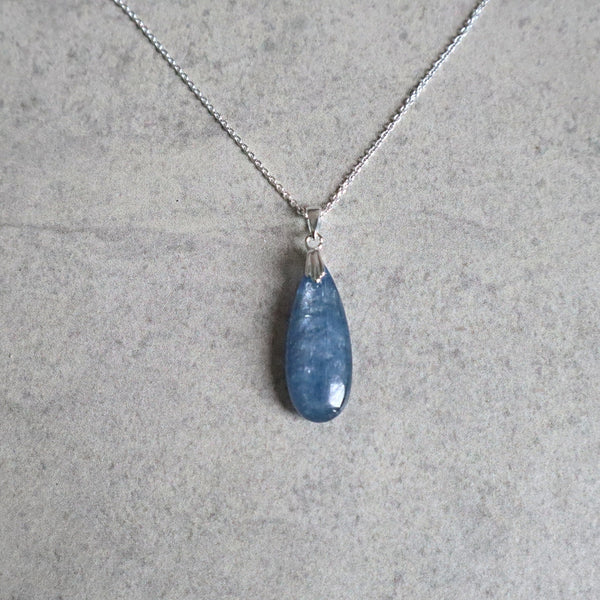 Kyanite Pendant Necklace Sterling Silver