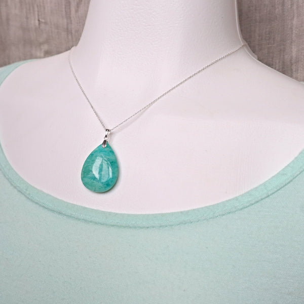 Russian Amazonite Pendant Necklace