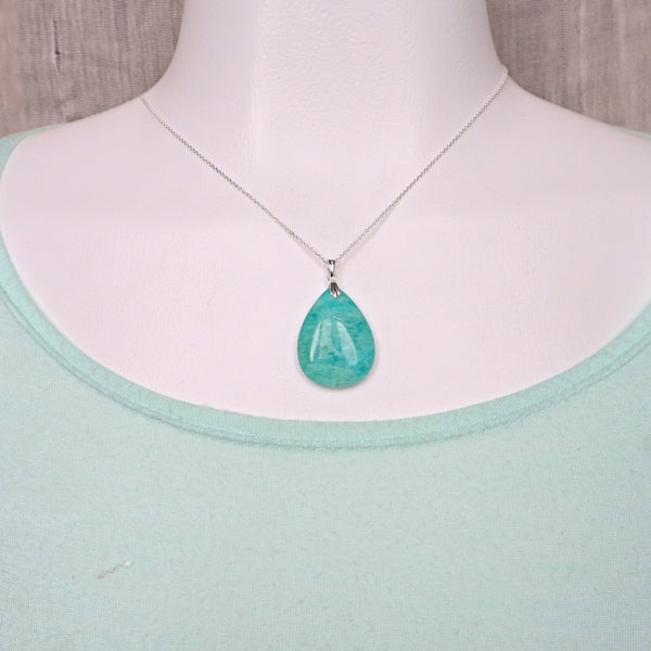 Russian Amazonite Pendant Necklace