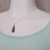 Labradorite Pendant Necklace Sterling Silver