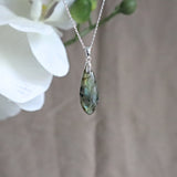 Labradorite Pendant Necklace Sterling Silver