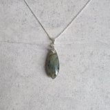 Labradorite Pendant Necklace Sterling Silver